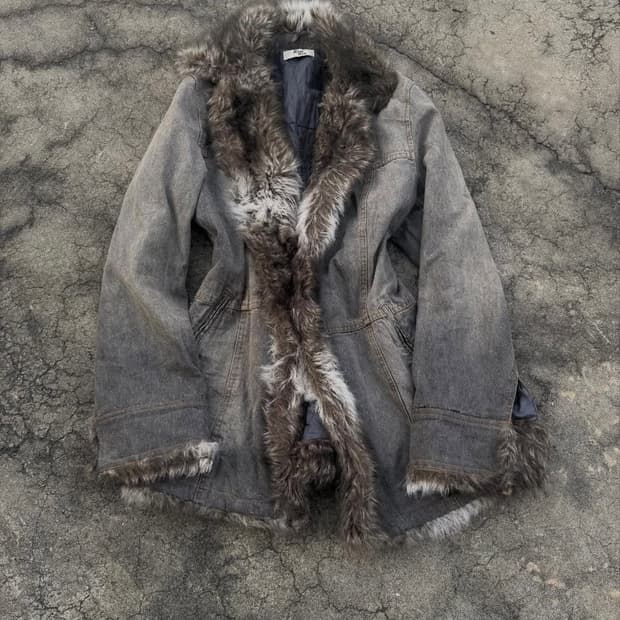 Fur Denim Jacket