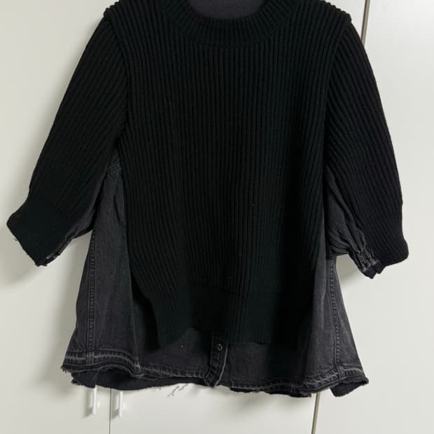 Sacai 사카이 니트 패널 탑