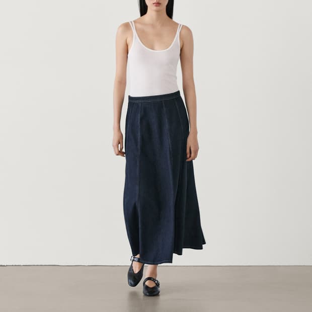 마시모두띠 데님 롱 스커트 42사이즈