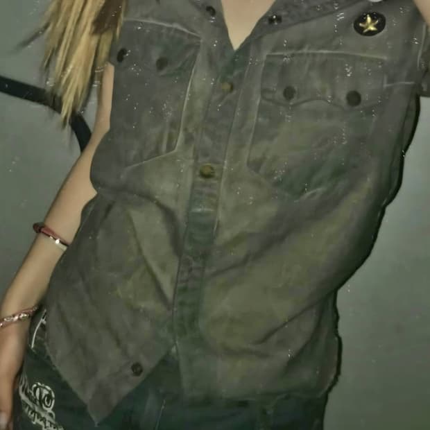 Zadig & Voltaire 빈티지 밀리터리 스타일 조끼 