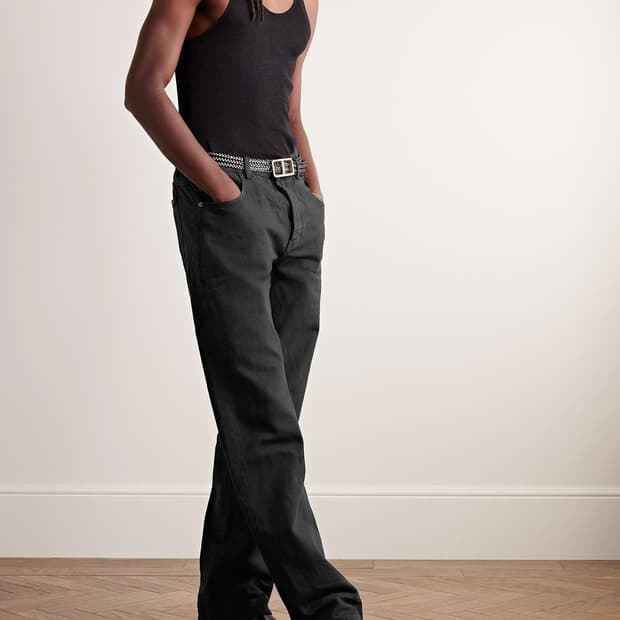 생로랑 SAINT LAURENT Baggy Wide Leg Jeans 