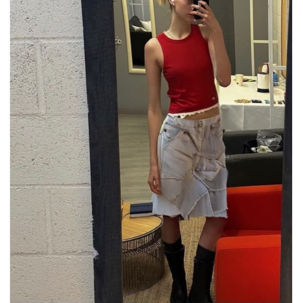 Levis denim remake skirt