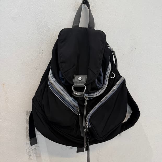Diesel multi pocket nylon backpack 