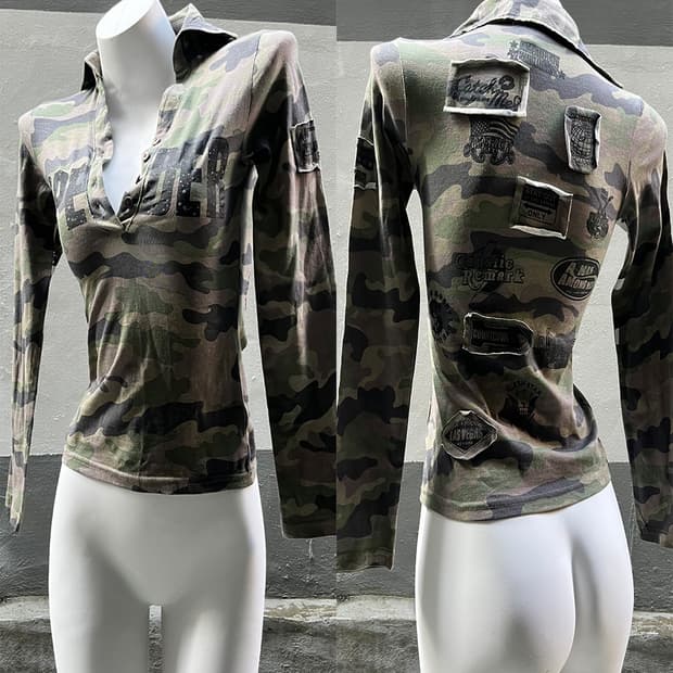 Camo Patch Detail Long Sleeve