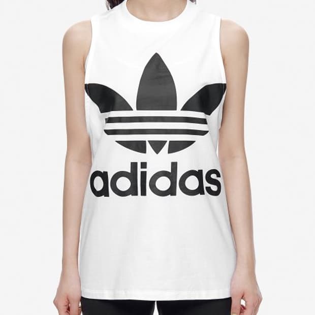 아디다스 빅 트레포일 탱크 민소매 티셔츠 