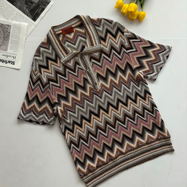 Missoni 미쏘니 패턴 니트 반팔티