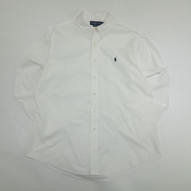 Co895 2XL 폴로 랄프로렌 화이트 긴팔 셔츠 남방