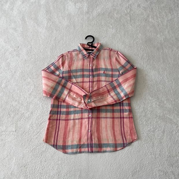 100 빈폴 여성 린넨 긴팔셔츠 L