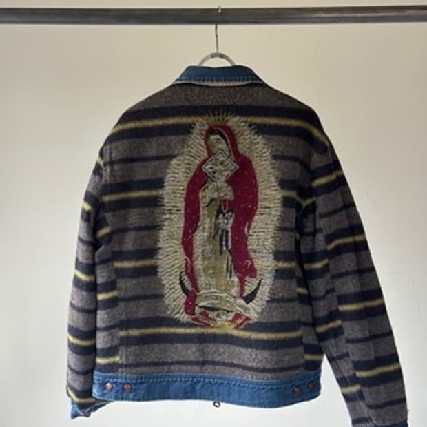 [4사이즈] 캐피탈 마리아 데님 라이닝 리버시블 집업