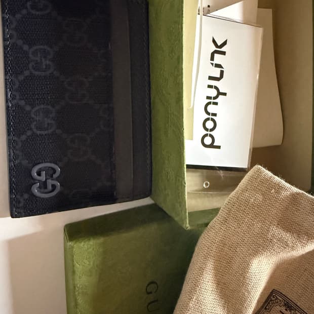 구찌 GG 카드지갑 블랙 풀세트