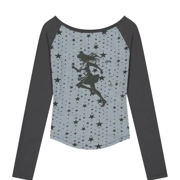 오호스 ojos Star Reglan Long Sleeve / Mint