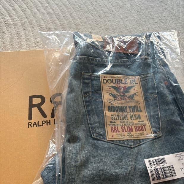 Rrl 슬림부트 서튼리페어드 31/32