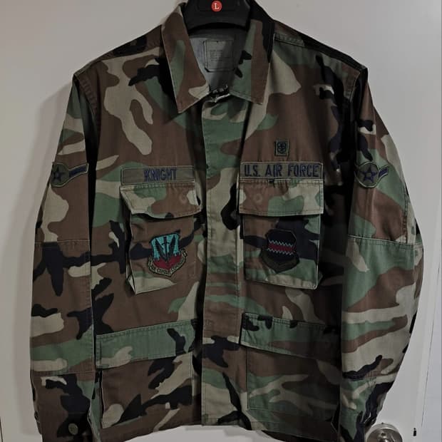 미디엄숏 미공군 USA 에어포스 미군복 우드랜드 상의 야상