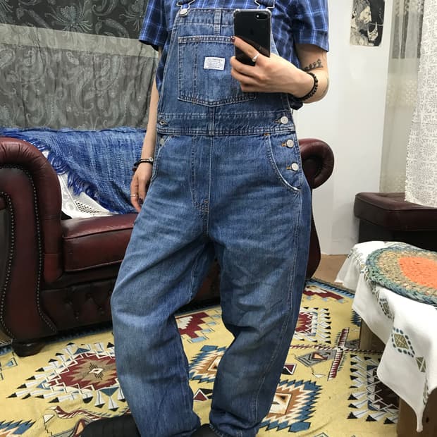 리바이스 여성 데님 멜빵 청바지 (Z1100)