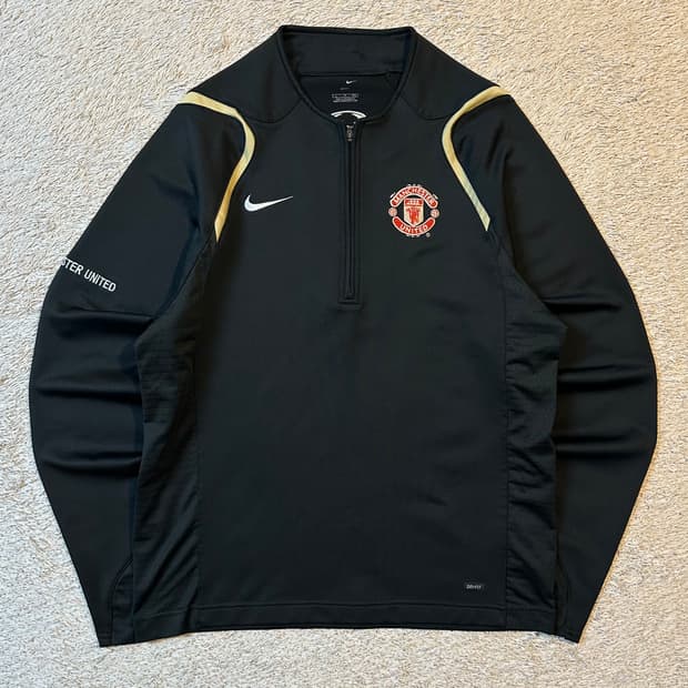 대장급) 나이키 맨유 06-07 트레이닝탑 드릴탑 블랙