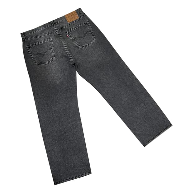 리바이스 프리미엄 555 빅E 흑청 데님 팬츠 34