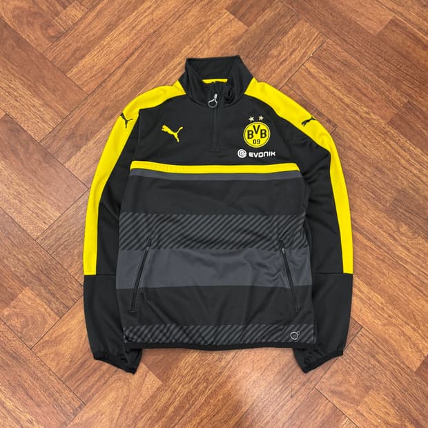 L PUMA 푸마 도르트문트 17시즌 반집업 트레이닝 탑