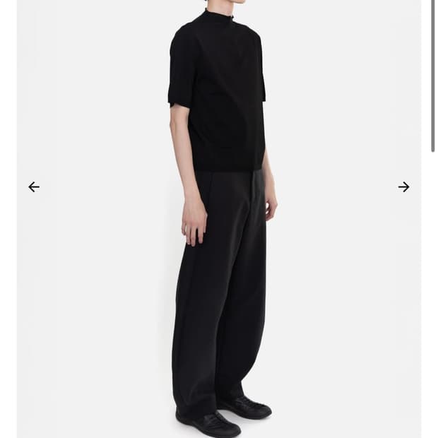 Amomento Men's Curved Silhouette Pants,