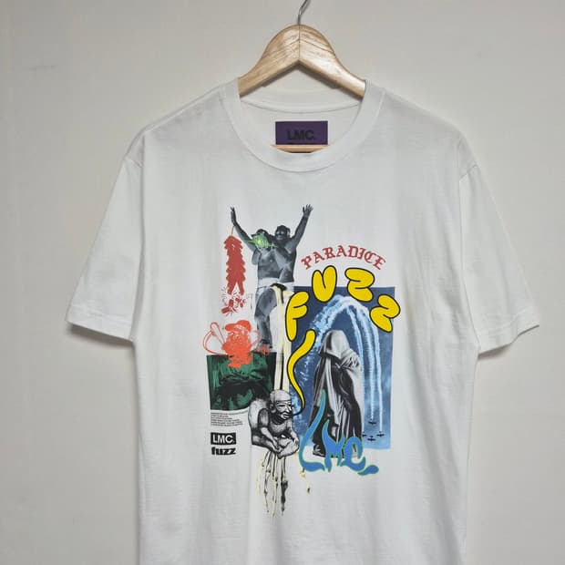 엘엠씨LMC 빅 프린팅 화이트 반팔티셔츠  - T131