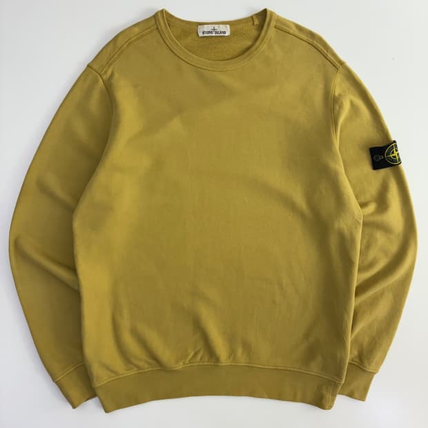 Stone Island 스톤 아일랜드 머스타드 옐로우 와펜 맨투맨