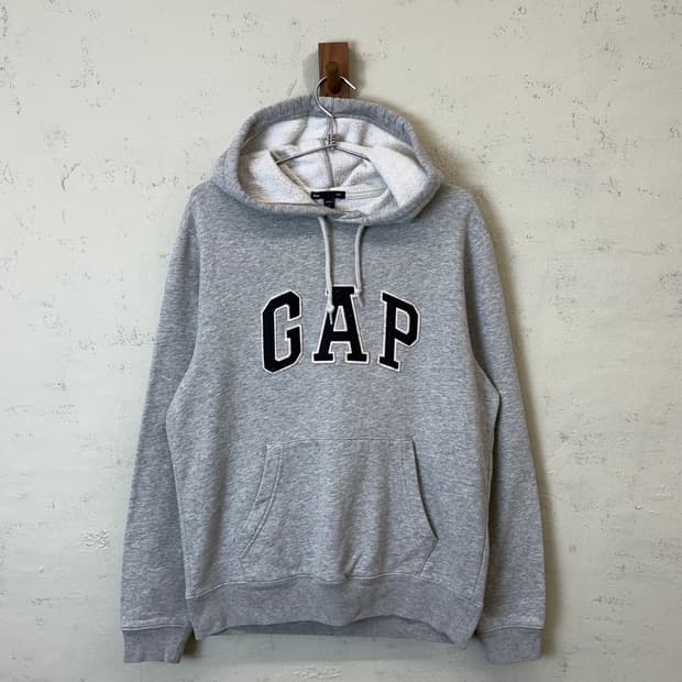 갭 GAP 그레이 로고 후드티