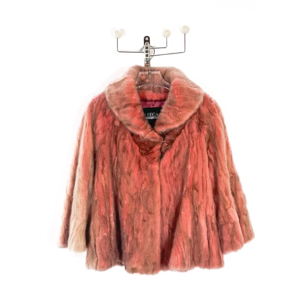 리가 핑크 밍크 퍼 자켓