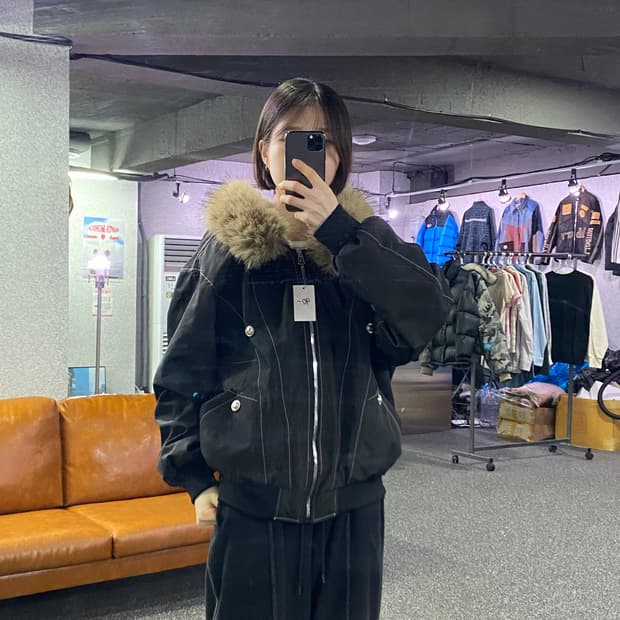 빈티지 리벳 스티치 블랙 자켓 B3783