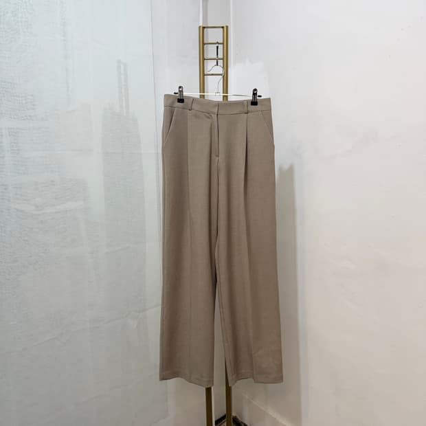 (L)퓨어다 핀턱 하이웨스트슬랙스 정장바지 4811