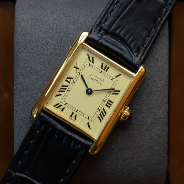까르띠에 머스트 탱크 lm 쿼츠 빈티지 시계