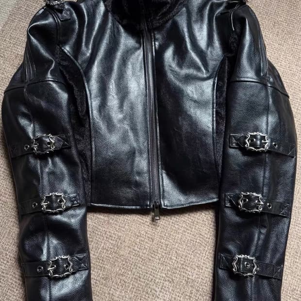 Opium Leather Buckle Rider Jacket
