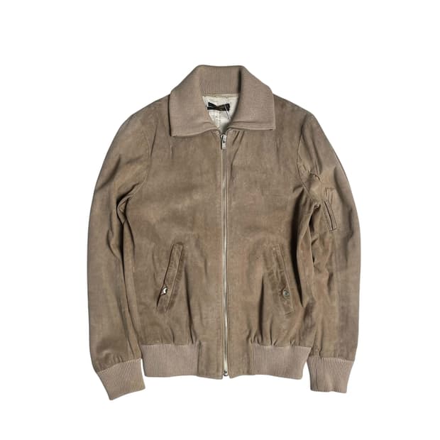 Diesel black gold 소가죽 스웨이드 집업 자켓