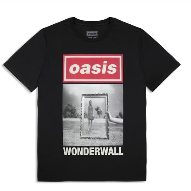 공식 오아시스 라이브 25 Wonderwall 티셔츠