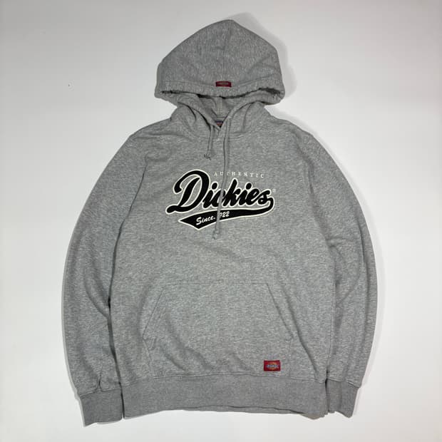 디키즈 그레이 로고 후드티