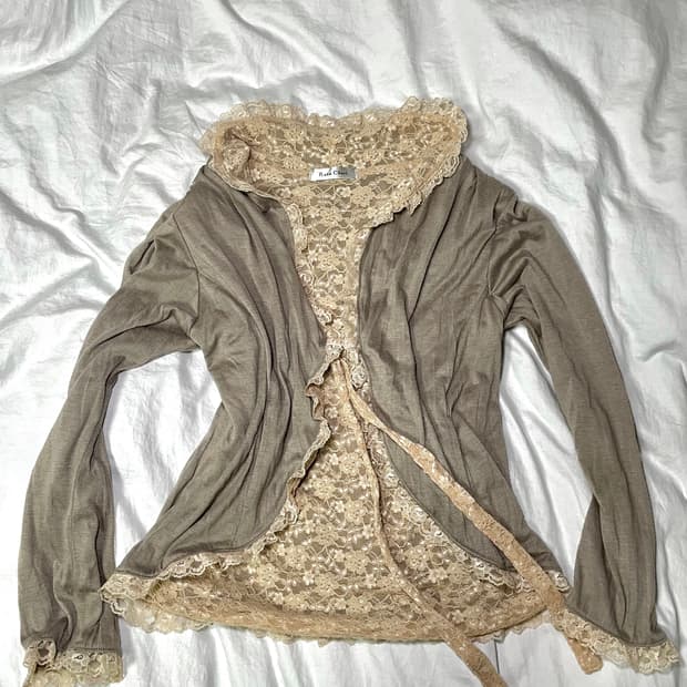 rosa cheri cardigan 로사체리 페어리그런지 레이스 가디건