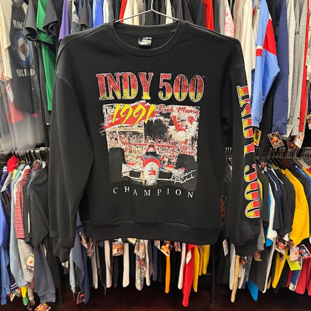 1990년대 빈티지 Indy 500 Rick Mears 스웻셔츠