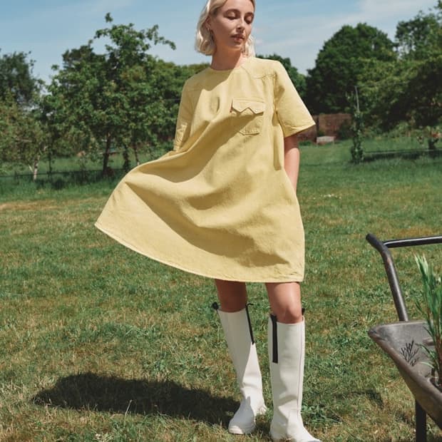 LEVI'S X GANNI SAWTOOTH TRAPEZE DRESS- M