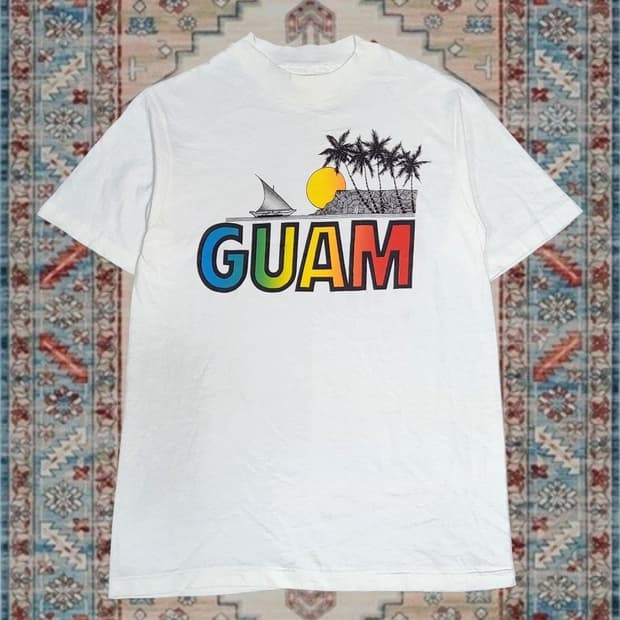 8~90s Made in USA 괌 그래픽 빈티지 티셔츠 S