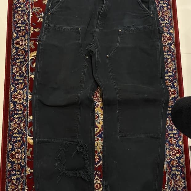 칼하트 더블니 블랙 B136 BLK