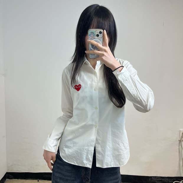 Comme des Garçons white logo shirt 