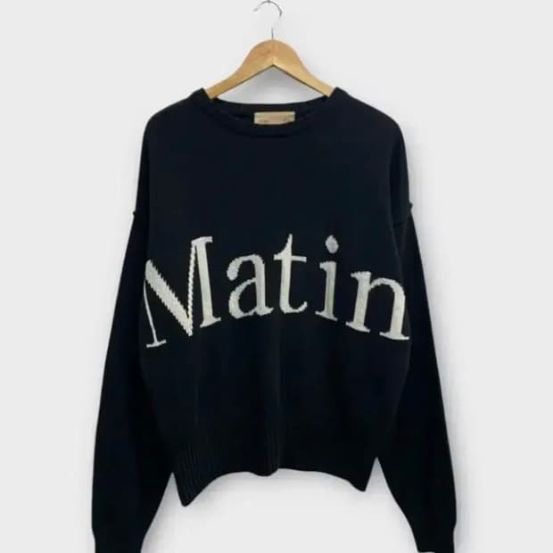 마뗑킴 빅로고 니트 블랙 free