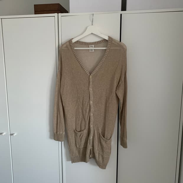 베이지 롱가디건