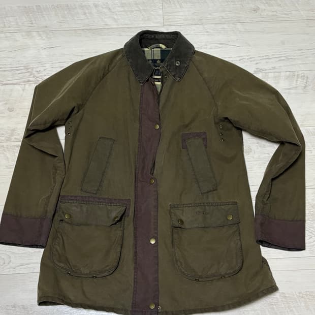 빈티지 barbour 왁스 자켓 여자
