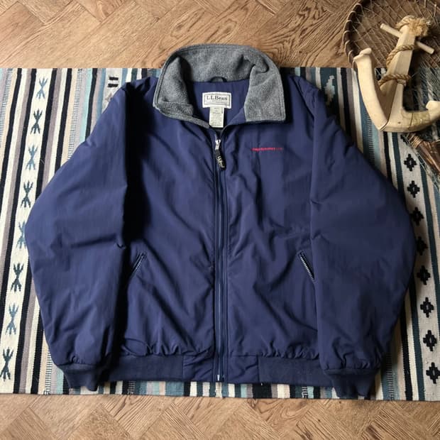 [L]엘엘빈 USA 네이비 플리스 웜업 자켓