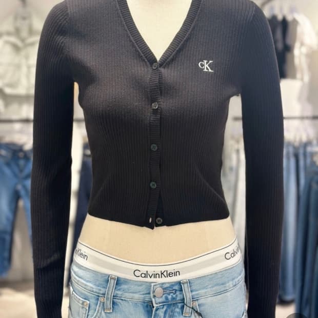 캘빈클라인 브이넥 가디건