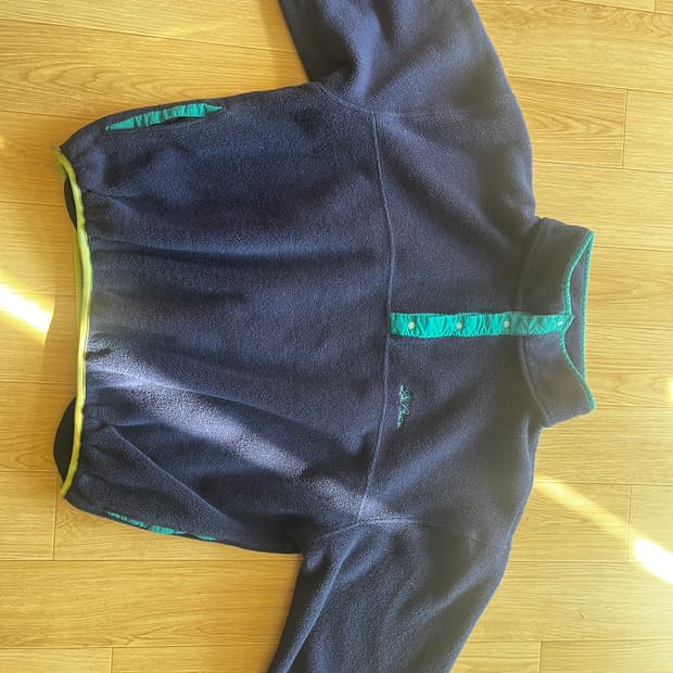 90년대 엘엘빈 풀오버 플리스 네이비