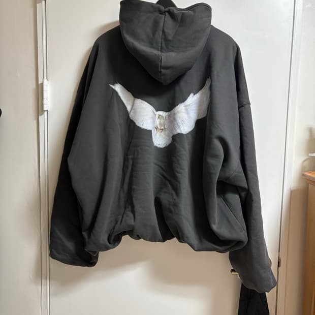 [XL] 이지 갭 발렌시아가 도브 후드 블랙