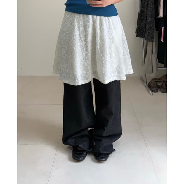 빈티지 미디 스커트