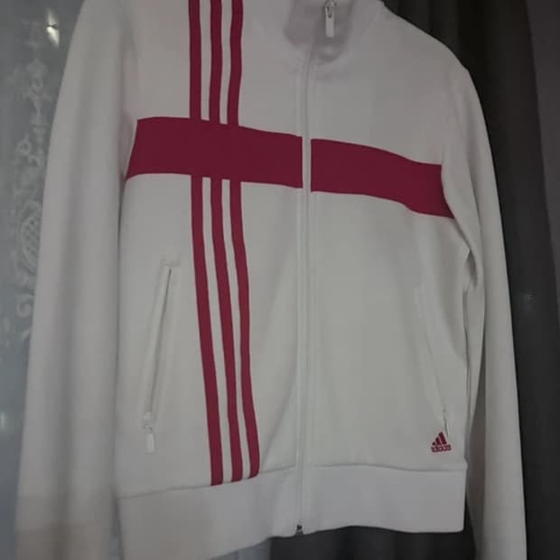 아디다스 레드 화이트 져지