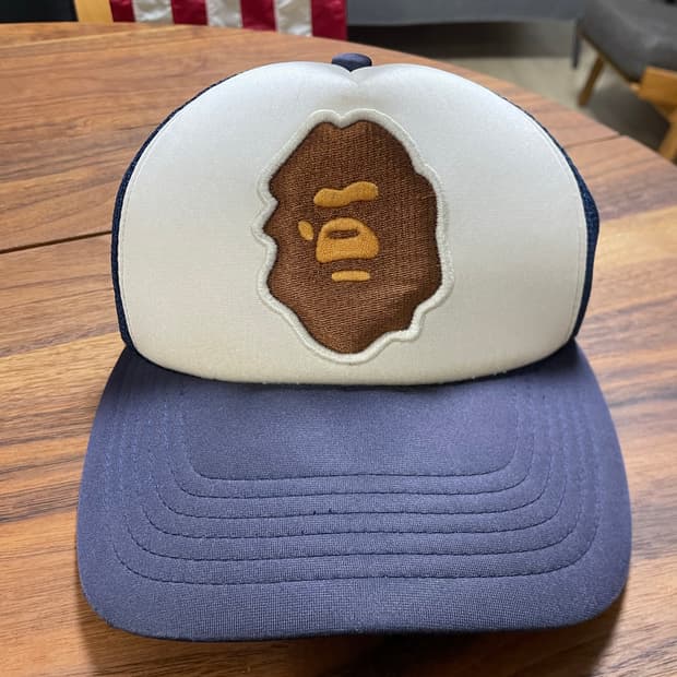 베이프 네이비 사루 매쉬 볼캡 00s