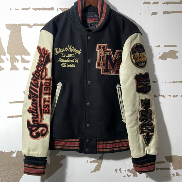 90‘s 인디안모터사이클 바시티 자켓